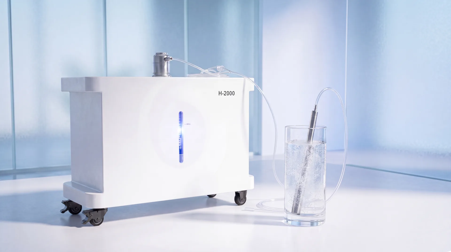 Hue Light micro-bubble diffuser wand making hydrogen water