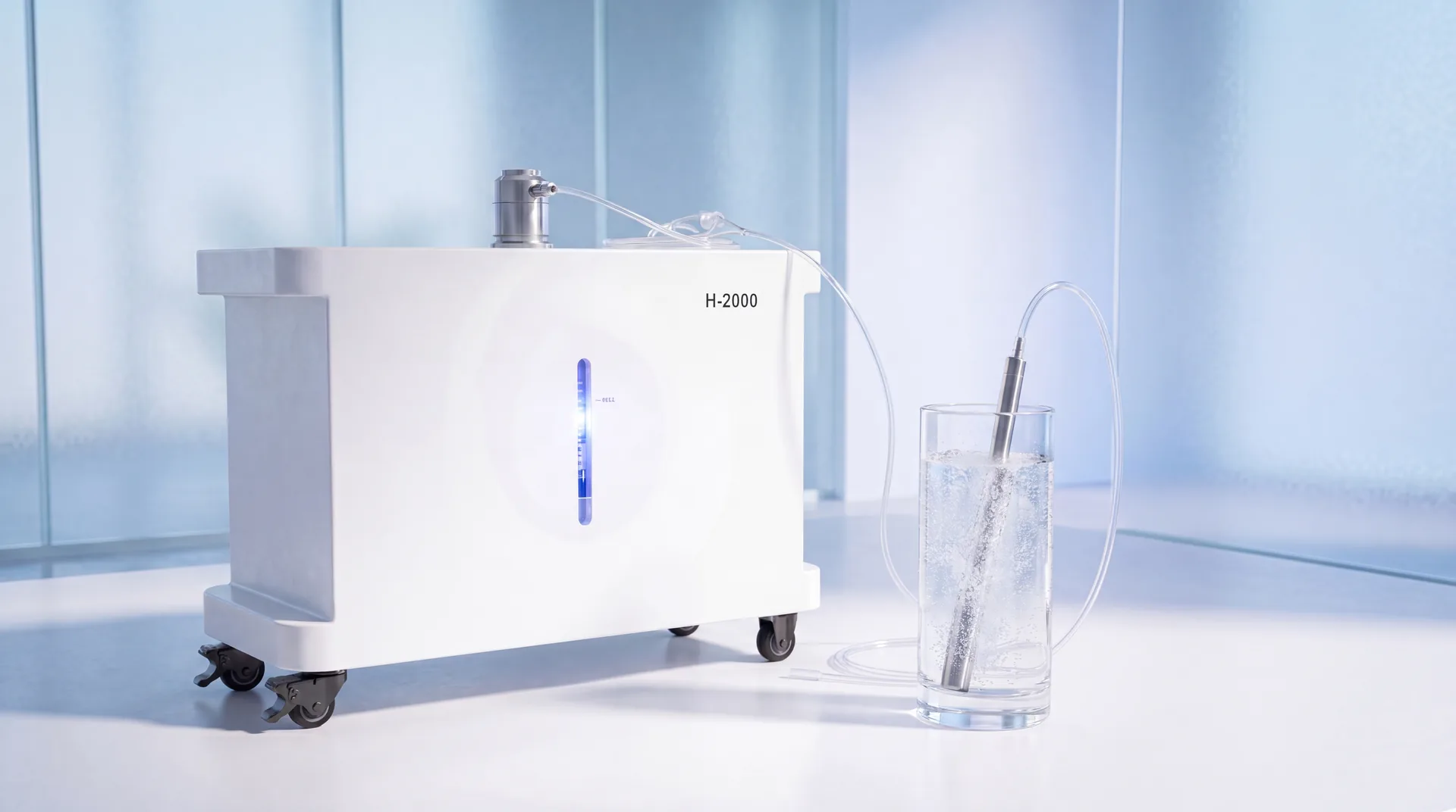 Hue Light micro-bubble diffuser wand making hydrogen water