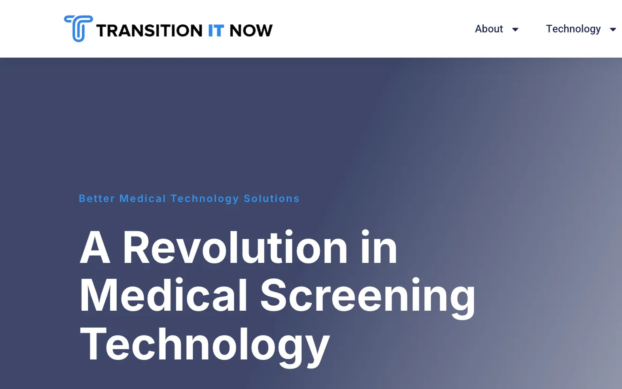 transitionitnow.com, the TITN flagship site, rendered in a desktop browser